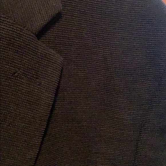 Black Ribbed Sport coat with matching vest - Picture 2 of 4